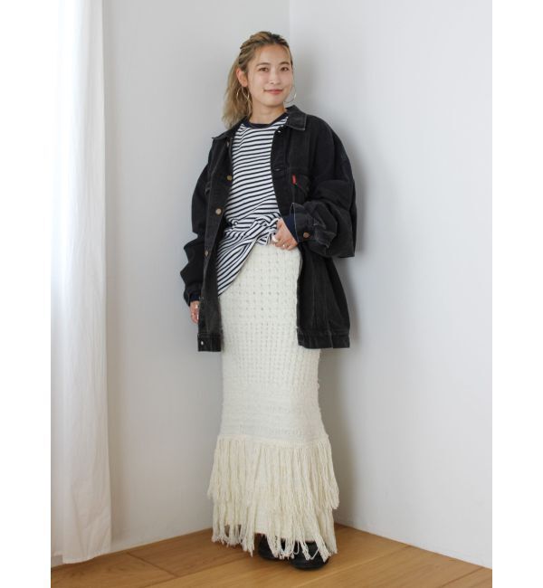 Ungrid「フリンジニットスカート」|スカート|