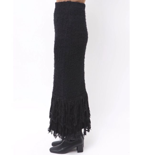 Ungrid「フリンジニットスカート」|スカート|