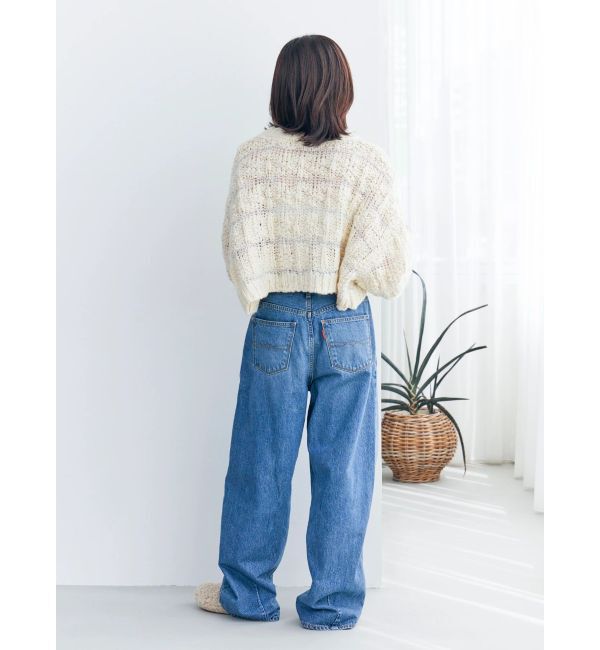 Ungrid「透かし編みデザインショートニット」|ニット・セーター|