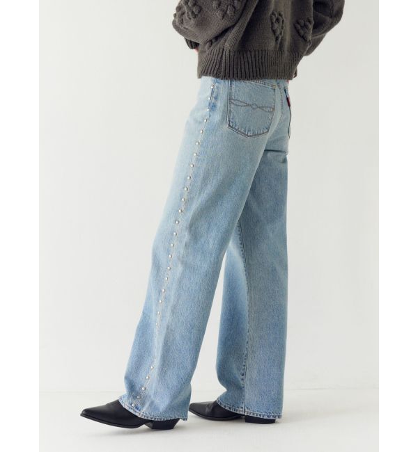 Ungrid「スタッズルーズデニム」|デニム|