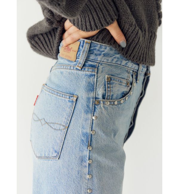 Ungrid「スタッズルーズデニム」|デニム|