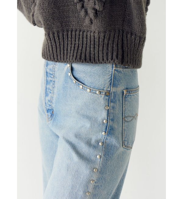 Ungrid「スタッズルーズデニム」|デニム|