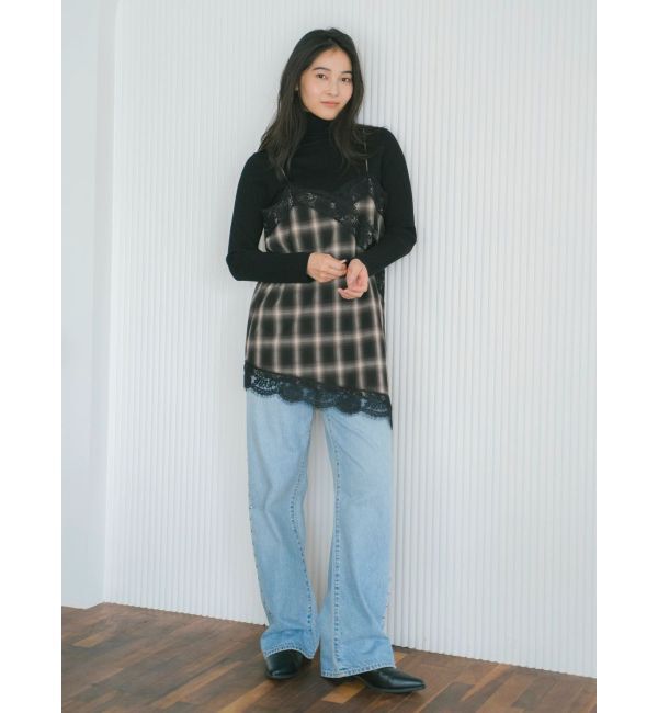 Ungrid「スタッズルーズデニム」|デニム|