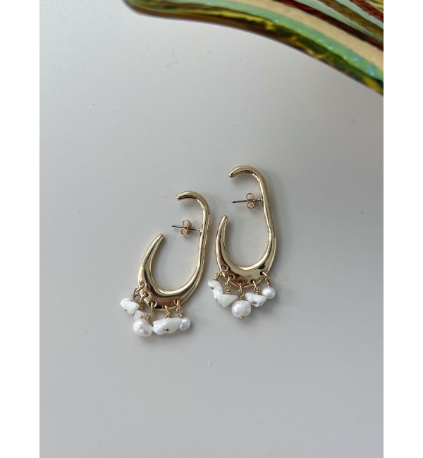 Ungrid「パールミックスコンビピアス」|ピアス|ゴールド