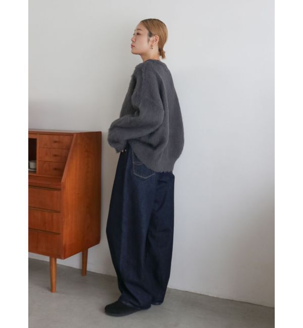 Ungrid「ヘンリーネック起毛ルーズニット」|ニット・セーター|