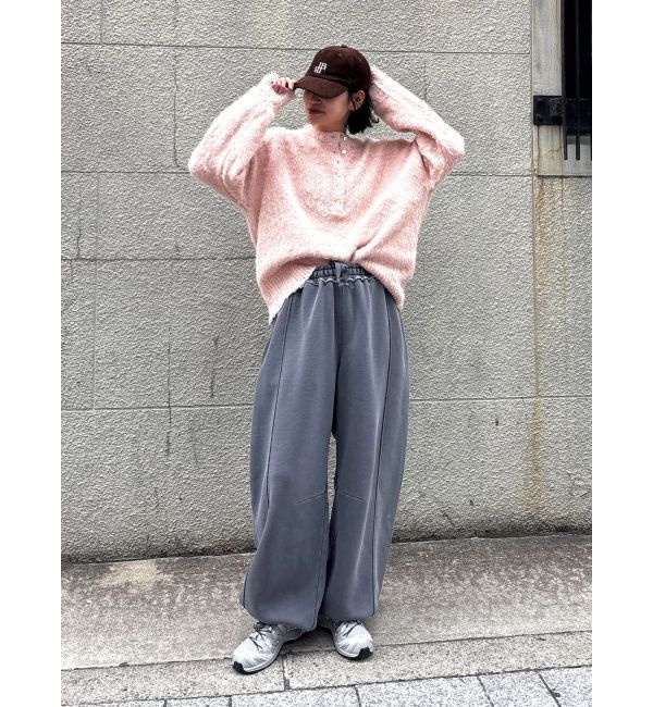 Ungrid「ヘンリーネック起毛ルーズニット」|ニット・セーター|