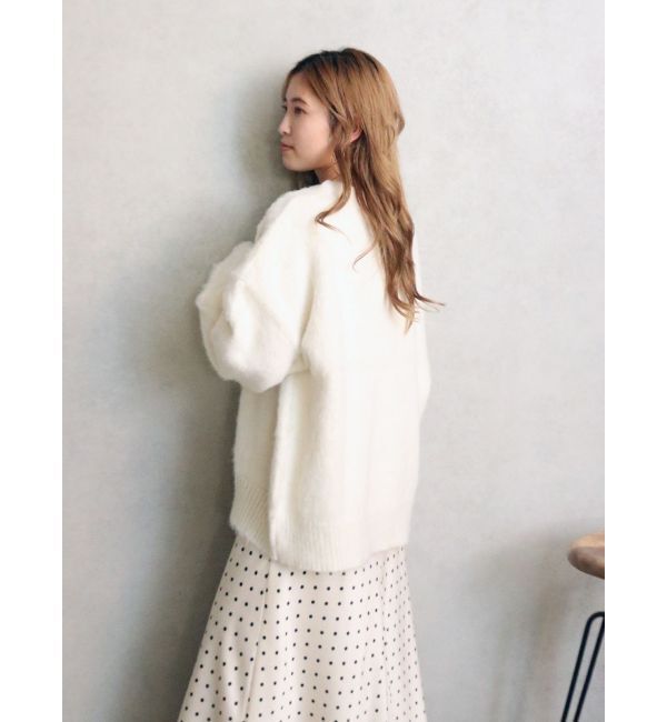 Ungrid「ヘンリーネック起毛ルーズニット」|ニット・セーター|