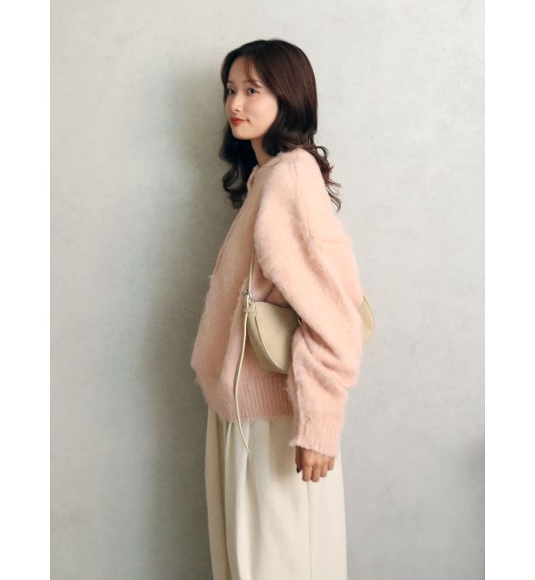Ungrid「ヘンリーネック起毛ルーズニット」|ニット・セーター|