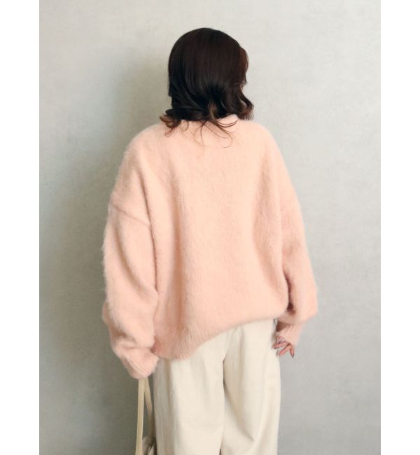 Ungrid「ヘンリーネック起毛ルーズニット」|ニット・セーター|