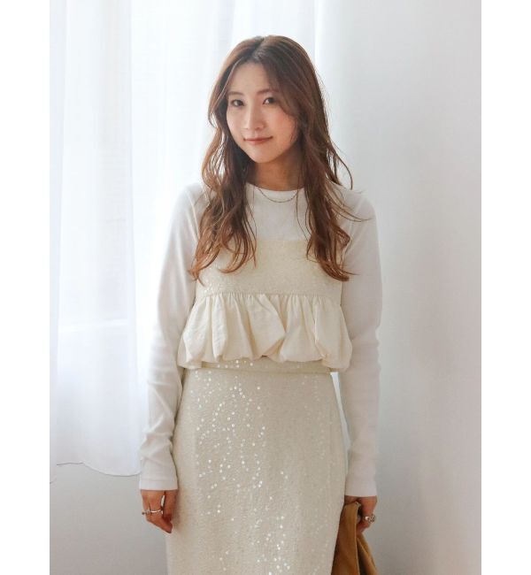 Ungrid「スパンコールバルーンビスチェ」|キャミソール|