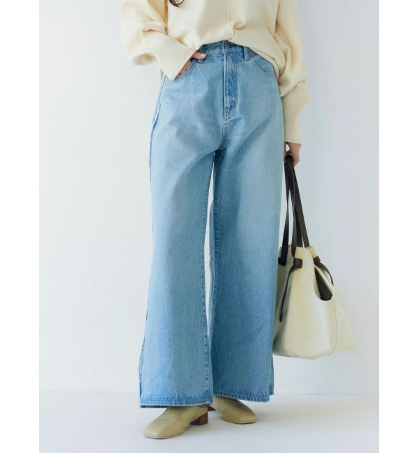 Ungrid「レースドッキングルーズデニム」|デニム|