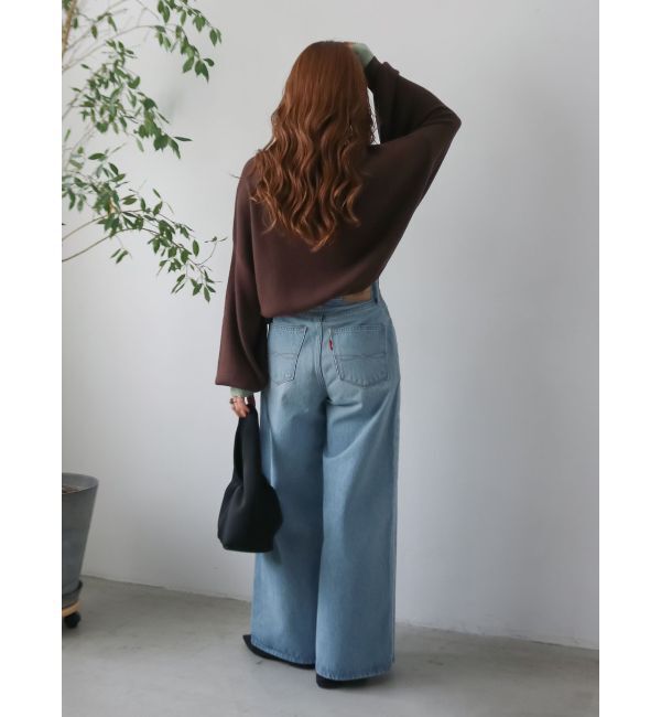 Ungrid「レースドッキングルーズデニム」|デニム|