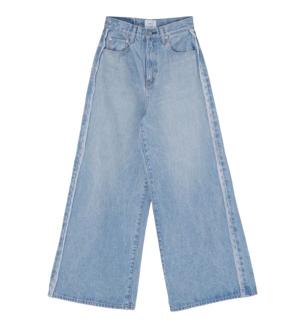 Ungrid「レースドッキングルーズデニム」|デニム|