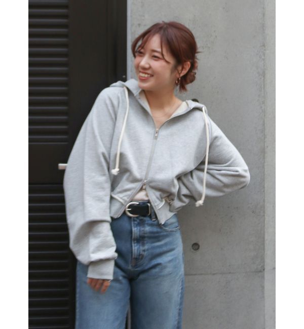 Ungrid「ダブルジップショートパーカー」|パーカー|