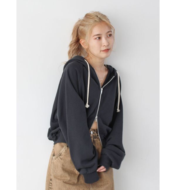 Ungrid「ダブルジップショートパーカー」|パーカー|