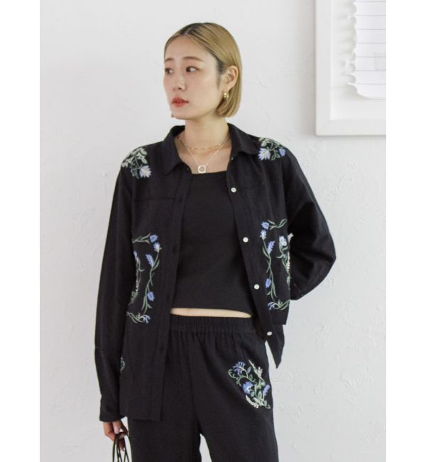 Ungrid「エンブロイダリーエスニックシャツ」|シャツ・ブラウス|
