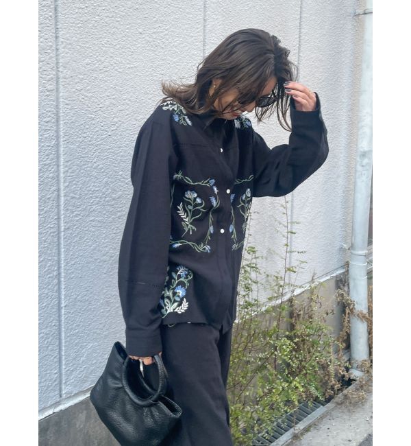 Ungrid「エンブロイダリーエスニックシャツ」|シャツ・ブラウス|