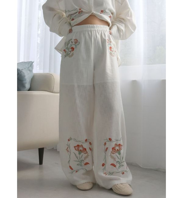 Ungrid「エンブロイダリーエスニックラフパンツ」|その他|