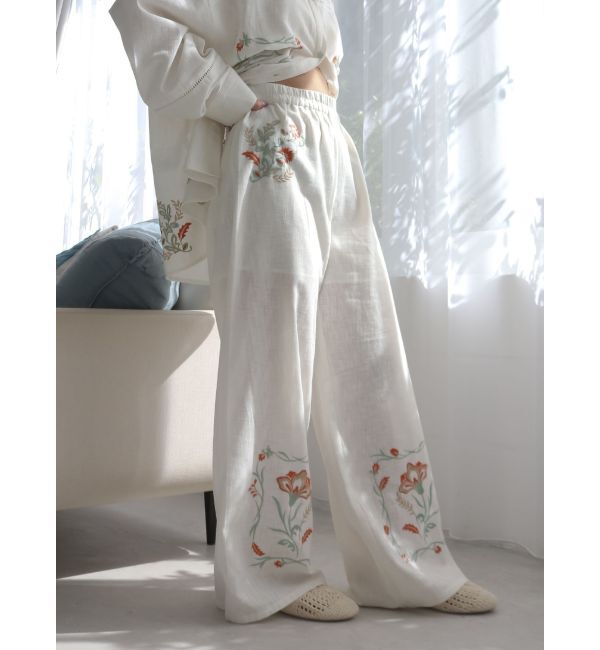 Ungrid「エンブロイダリーエスニックラフパンツ」|その他|