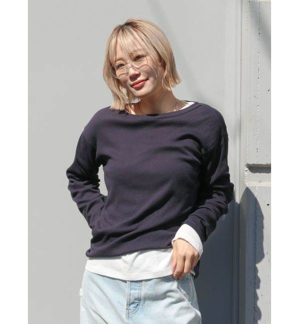 Ungrid「シアーフィットロングスリーブTee」|Tシャツ・カットソー|ブラック