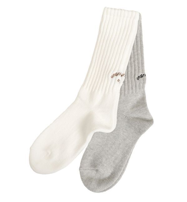 Ungrid「【Ungrid&times;靴下屋】刺繍アメリブ2pacソックス」|ソックス|