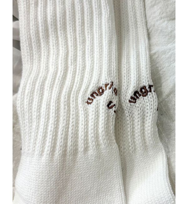 Ungrid「【Ungrid&times;靴下屋】刺繍アメリブ2pacソックス」|ソックス|