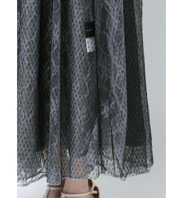 LAGUNAMOON「LADYチュールレイヤードレースワンピース」|ワンピース|