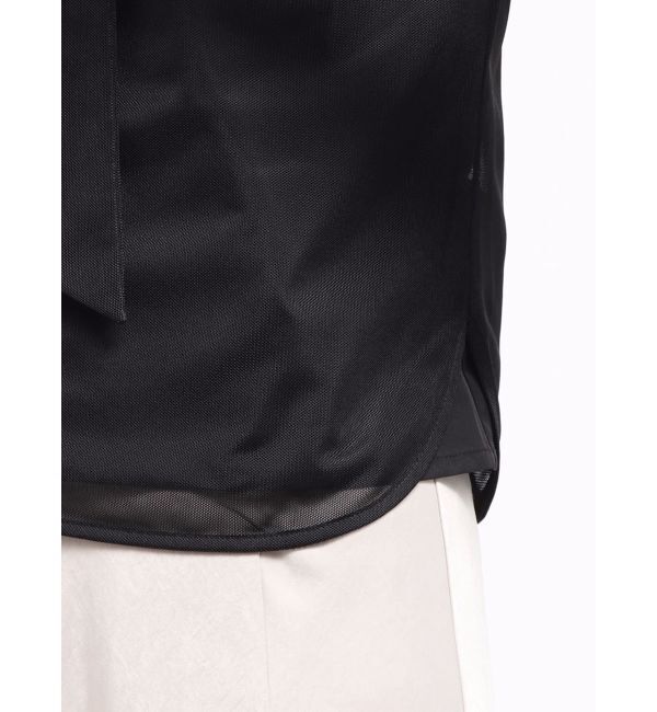 LAGUNAMOON「2WAYメッシュボウタイブラウス」|シャツ・ブラウス|