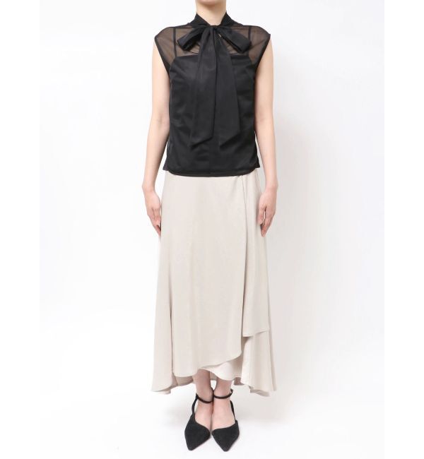 LAGUNAMOON「2WAYメッシュボウタイブラウス」|シャツ・ブラウス|