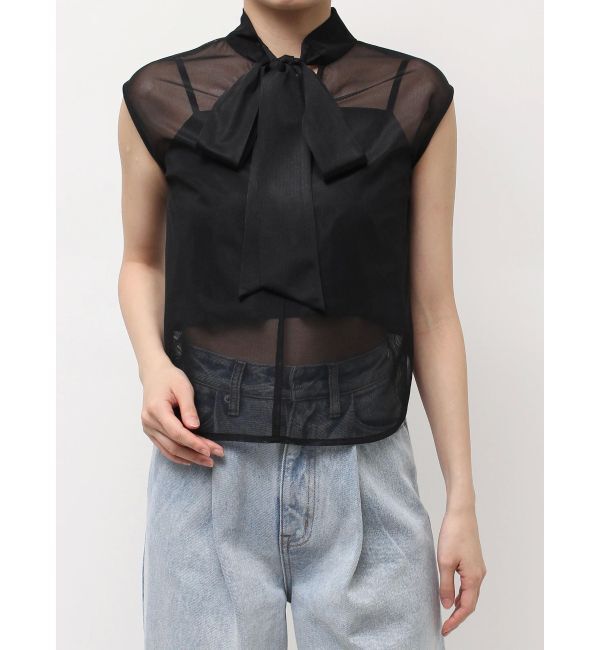 LAGUNAMOON「2WAYメッシュボウタイブラウス」|シャツ・ブラウス|