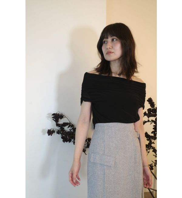 LAGUNAMOON「ノースリーブオフショルチュールトップス」|Tシャツ・カットソー|