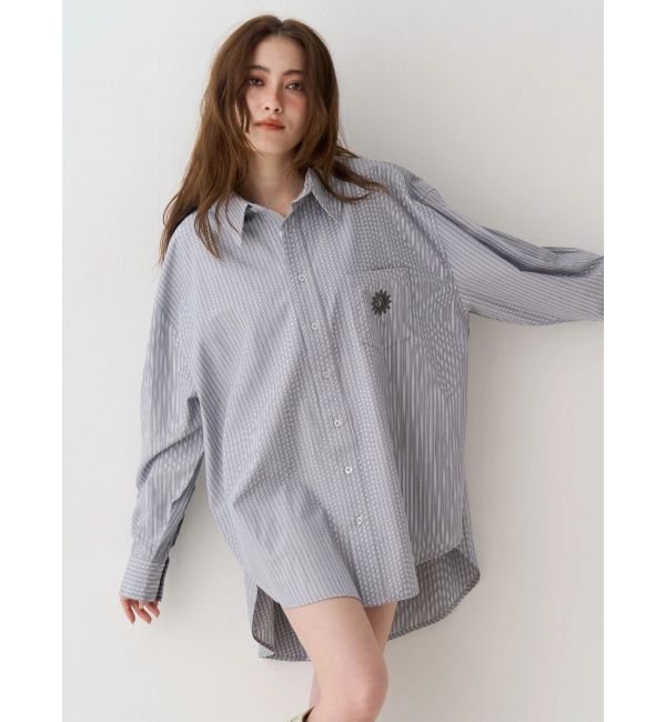 EVRIS「SUNNYオーバーサイズシャツ」|シャツ・ブラウス|グレー