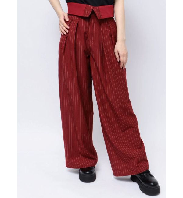 jouetie「ターンバックウエストルーズパンツ」|その他|レッド