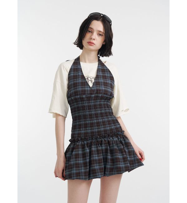 jouetie「ホルターネックバルーンミニジャンスカ」|ジャンパースカート|