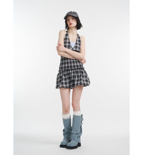 jouetie「ホルターネックバルーンミニジャンスカ」|ジャンパースカート|