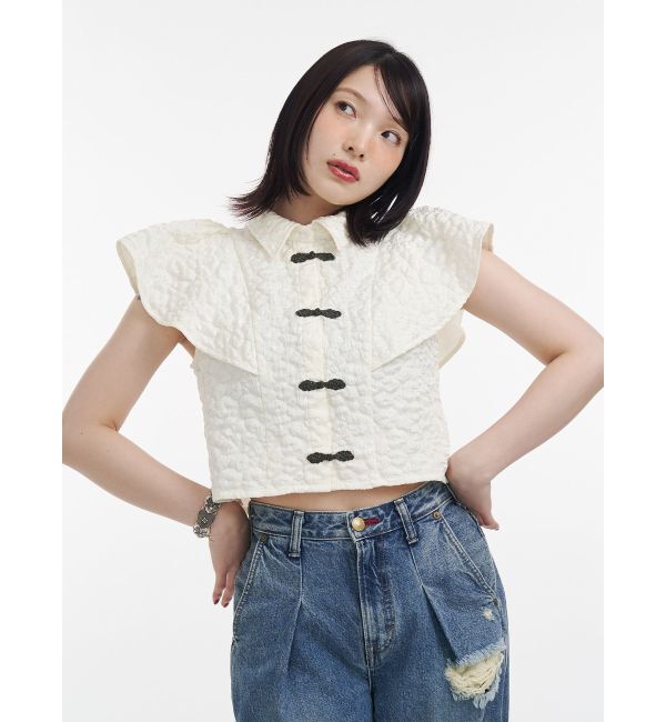 jouetie「フレアスリーブチャイナブラウス」|シャツ・ブラウス|