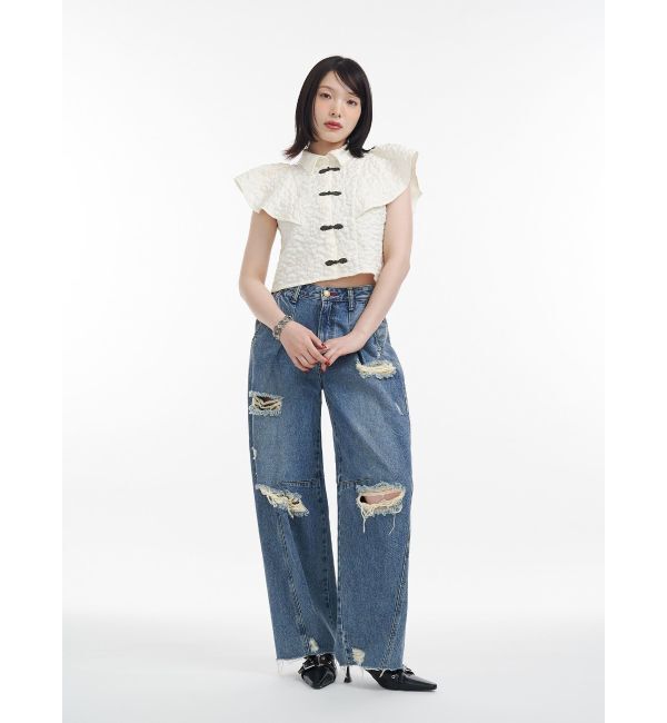 jouetie「フレアスリーブチャイナブラウス」|シャツ・ブラウス|