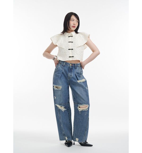 jouetie「フレアスリーブチャイナブラウス」|シャツ・ブラウス|