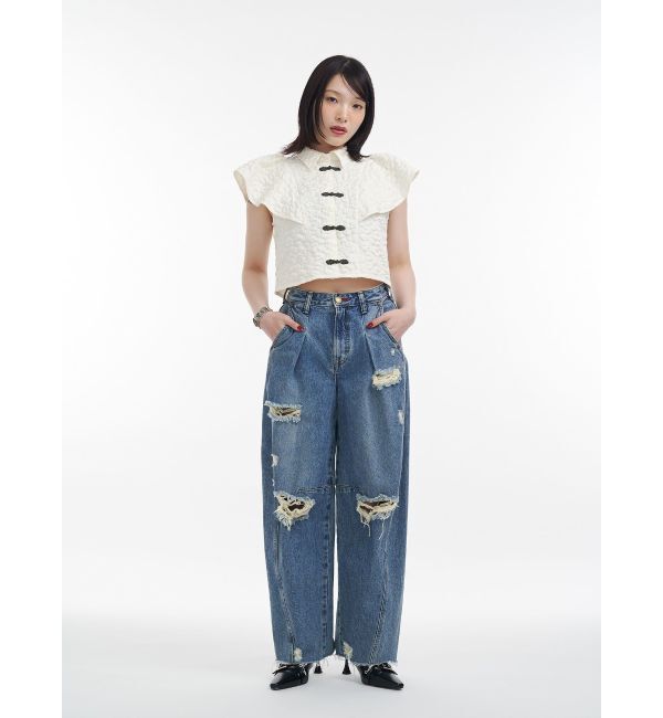 jouetie「フレアスリーブチャイナブラウス」|シャツ・ブラウス|