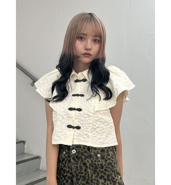 jouetie「フレアスリーブチャイナブラウス」|シャツ・ブラウス|