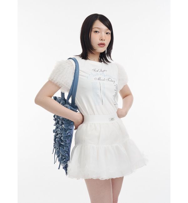 jouetie「フリルチュールドッキングTシャツ」|Tシャツ・カットソー|