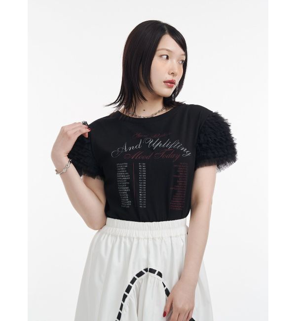 jouetie「フリルチュールドッキングTシャツ」|Tシャツ・カットソー|