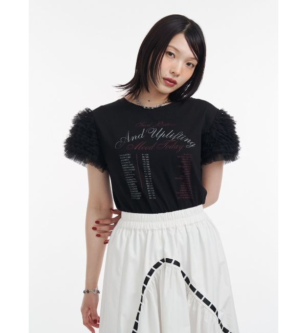 jouetie「フリルチュールドッキングTシャツ」|Tシャツ・カットソー|