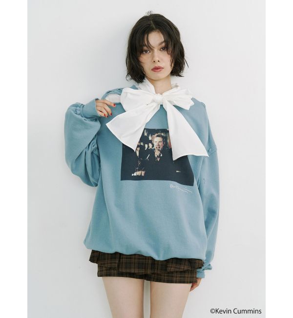 jouetie「【KevinCummins&times;jouetie】フォトダメージプルオーバー」|パーカー|ブルー