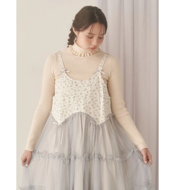 merry jenny「petit flowerチュールキャミワンピース」|ワンピース|