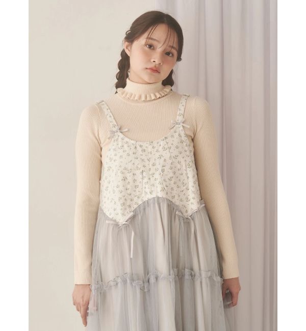 merry jenny「petit flowerチュールキャミワンピース」|ワンピース|