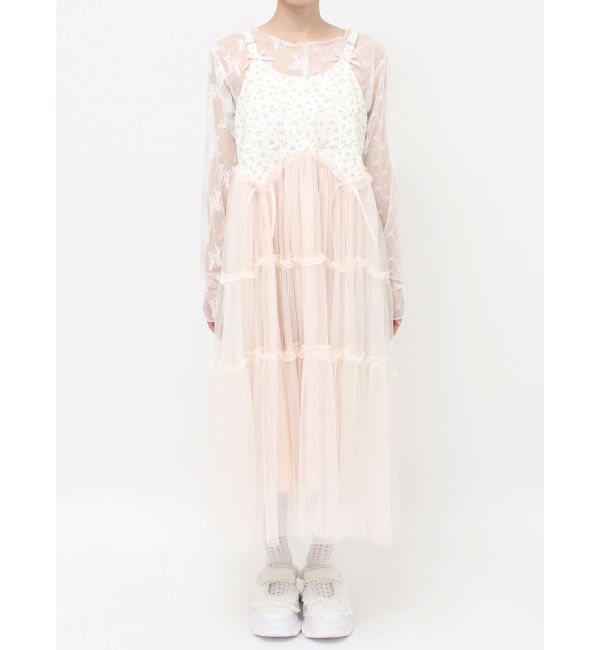 merry jenny「petit flowerチュールキャミワンピース」|ワンピース|