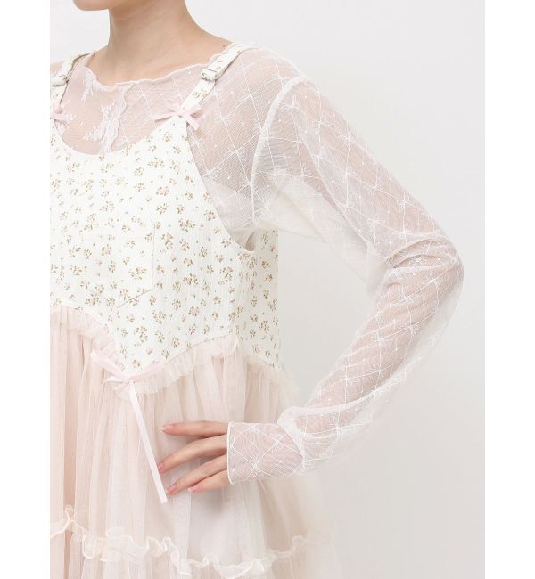 merry jenny「petit flowerチュールキャミワンピース」|ワンピース|