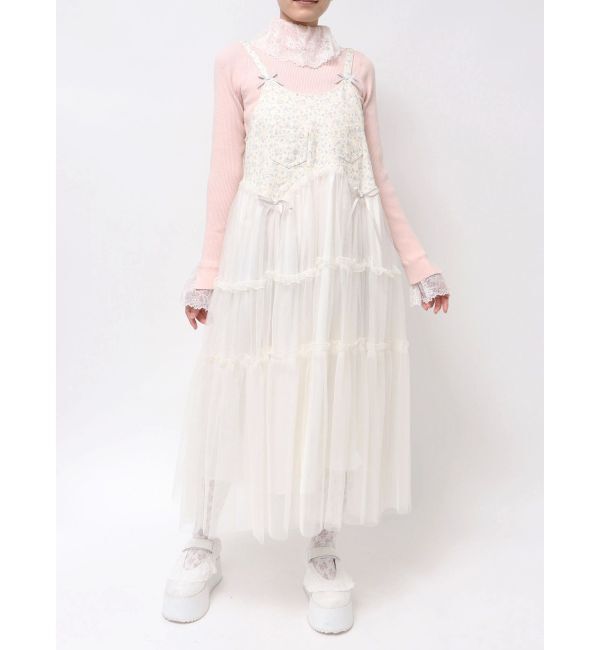 merry jenny「petit flowerチュールキャミワンピース」|ワンピース|