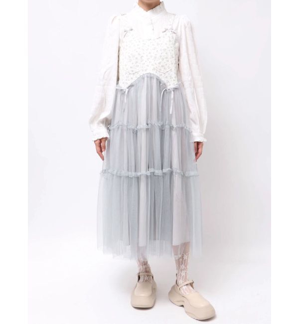 merry jenny「petit flowerチュールキャミワンピース」|ワンピース|